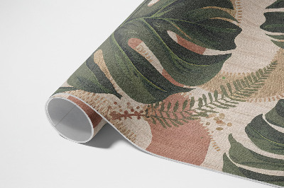 Vinyl carpet Composition of monstera leaves and vintage ferns