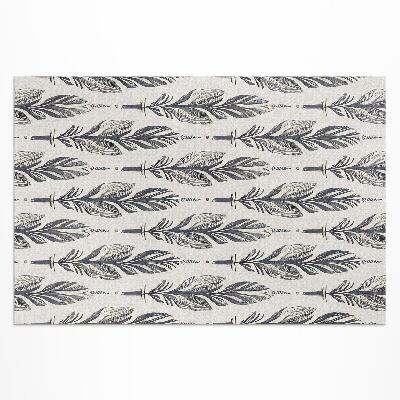 Vinyl carpet Boho style Indian feathers