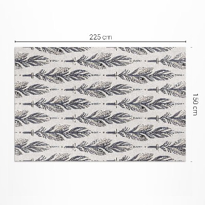 Vinyl carpet Boho style Indian feathers