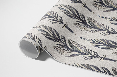 Vinyl carpet Boho style Indian feathers