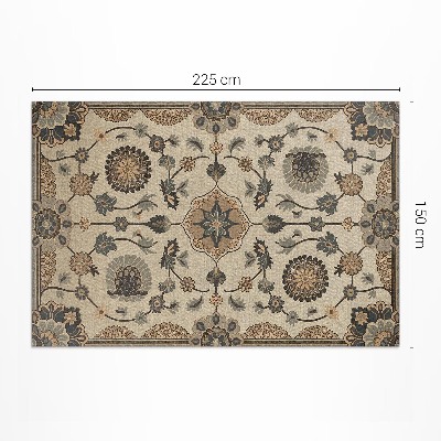 Vinyl carpet Flowers and ornamental plants in vintage style