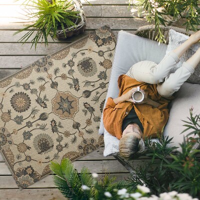 Vinyl carpet Flowers and ornamental plants in vintage style