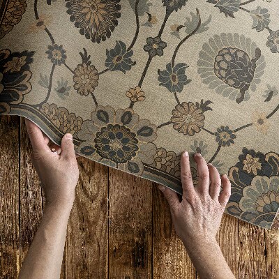 Vinyl carpet Flowers and ornamental plants in vintage style