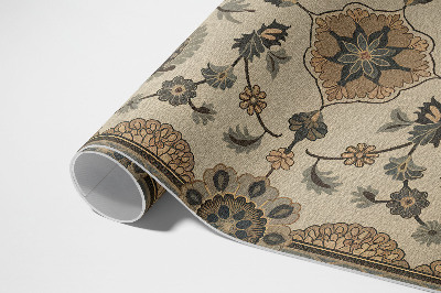 Vinyl carpet Flowers and ornamental plants in vintage style