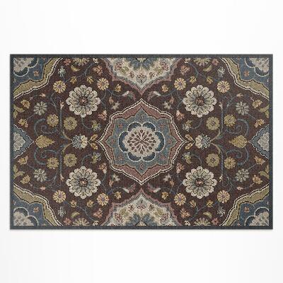 Vinyl carpet Flowers and ornamental plants with vintage pattern