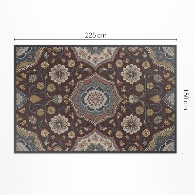 Vinyl carpet Flowers and ornamental plants with vintage pattern
