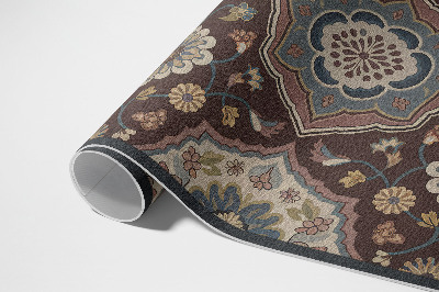 Vinyl carpet Flowers and ornamental plants with vintage pattern
