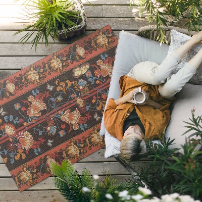 Vinyl carpet Vintage style plant ornament