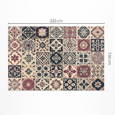 Vinyl carpet Old mosaic tiles in vintage style