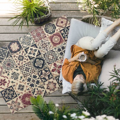Vinyl carpet Old mosaic tiles in vintage style