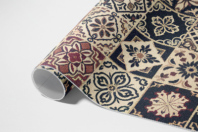 Vinyl carpet Old mosaic tiles in vintage style