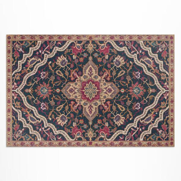 Vinyl carpet Rich plant ornament in Turkish style