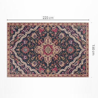Vinyl carpet Rich plant ornament in Turkish style