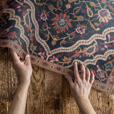 Vinyl carpet Rich plant ornament in Turkish style