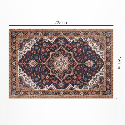 Vinyl carpet Rich plant ornament in Persian style