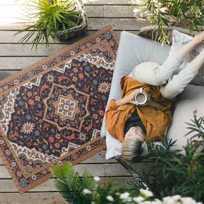 Vinyl carpet Rich plant ornament in Persian style