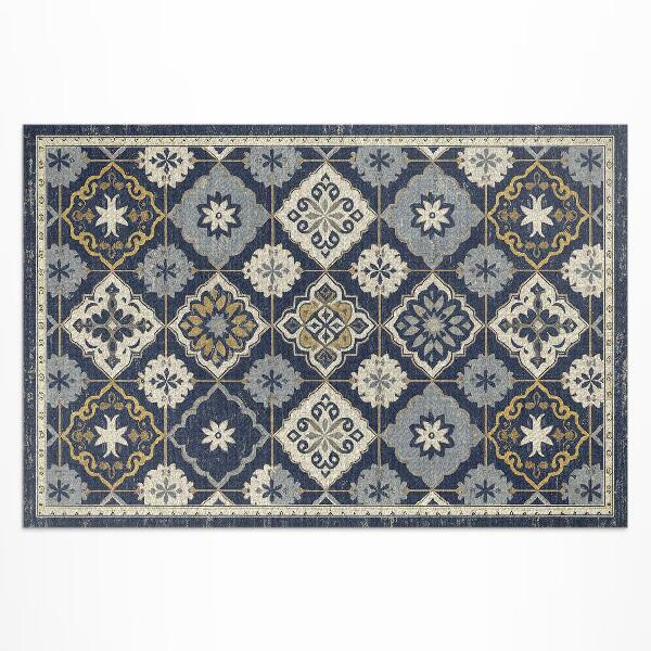 Vinyl carpet Richly ornamented tiles in Moroccan style