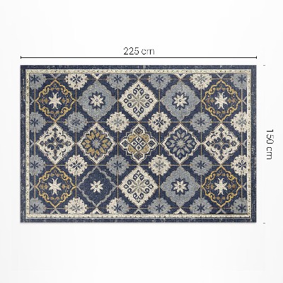 Vinyl carpet Richly ornamented tiles in Moroccan style