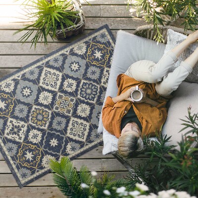 Vinyl carpet Richly ornamented tiles in Moroccan style