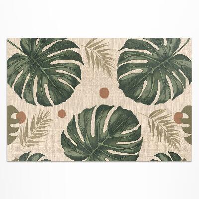 Vinyl carpet Boho Monstera leaves leaves fabric background