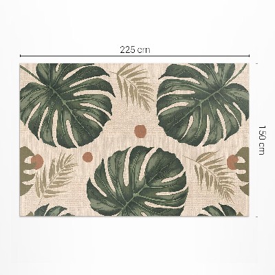Vinyl carpet Boho Monstera leaves leaves fabric background