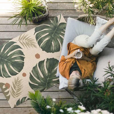 Vinyl carpet Boho Monstera leaves leaves fabric background