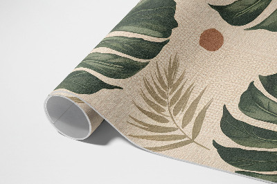 Vinyl carpet Boho Monstera leaves leaves fabric background