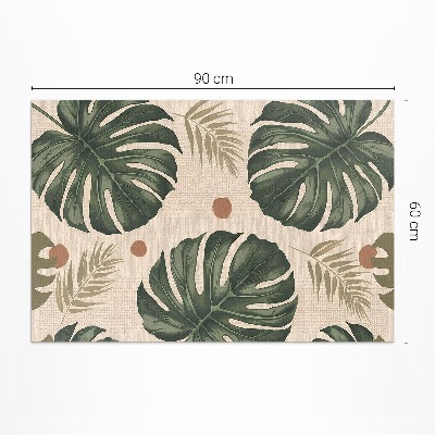 Vinyl carpet Boho Monstera leaves leaves fabric background