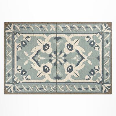 Vinyl carpet Portuguese tiles Delicate vintage pattern