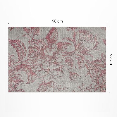 Vinyl carpet Aged vintage floral pattern