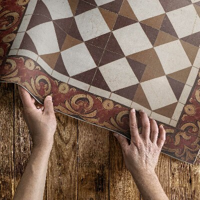 Vinyl carpet Vintage mosaic tiles