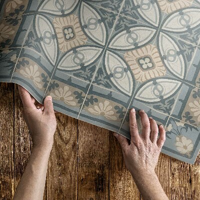 Vinyl carpet Vintage mosaic decorative tiles