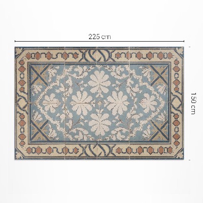 Vinyl carpet Retro-style geometric floral patterns