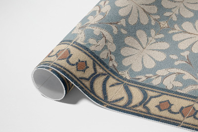 Vinyl carpet Retro-style geometric floral patterns