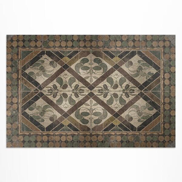 Vinyl carpet Vintage floral pattern