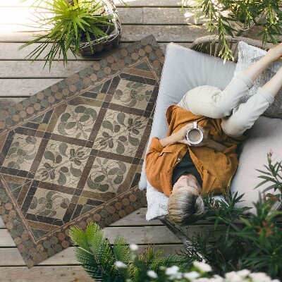 Vinyl carpet Vintage floral pattern
