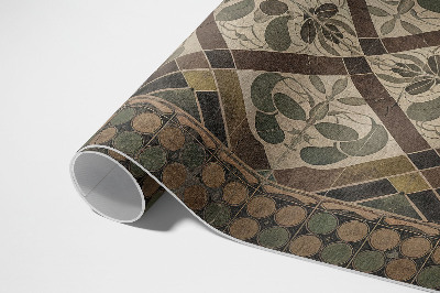Vinyl carpet Vintage floral pattern