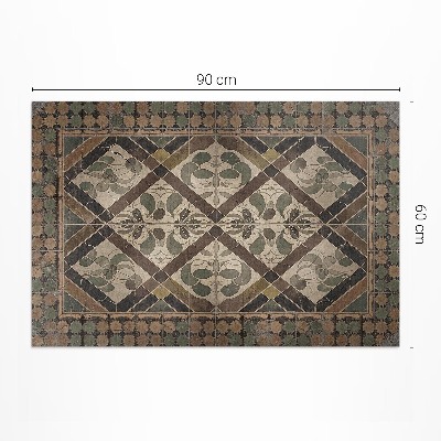 Vinyl carpet Vintage floral pattern