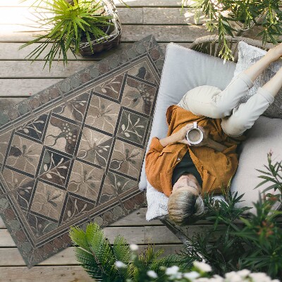 Vinyl carpet Elegant geometry on vintage tiles
