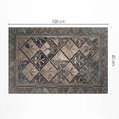 Vinyl carpet Elegant geometry on vintage tiles