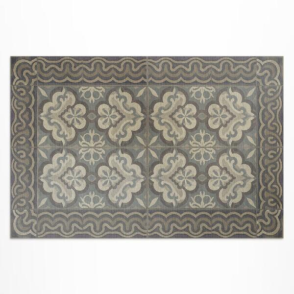 Vinyl carpet Rustic geometry on vintage tiles