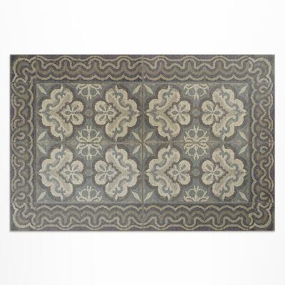 Vinyl carpet Rustic geometry on vintage tiles