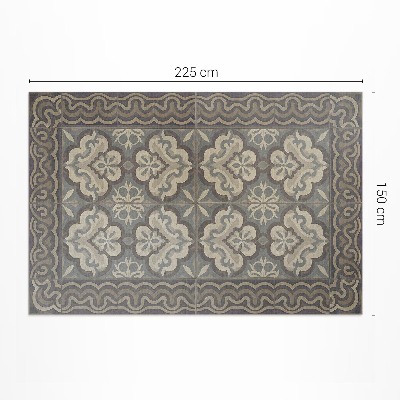 Vinyl carpet Rustic geometry on vintage tiles