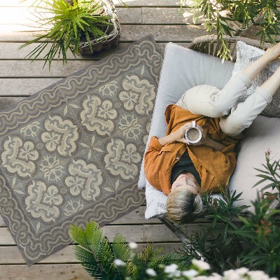 Vinyl carpet Rustic geometry on vintage tiles