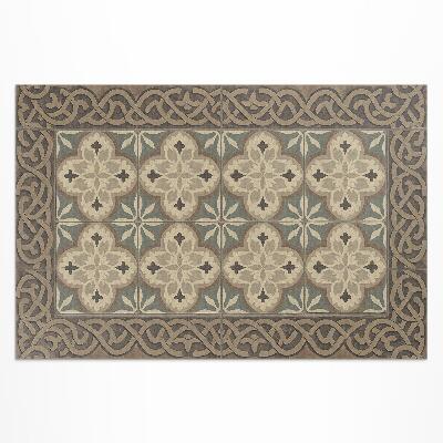 Vinyl carpet Retro tiles with geometric arrangement