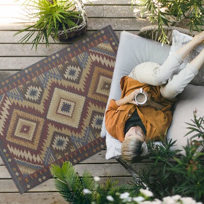 Vinyl carpet Ancient Aztec patterns full of symmetry
