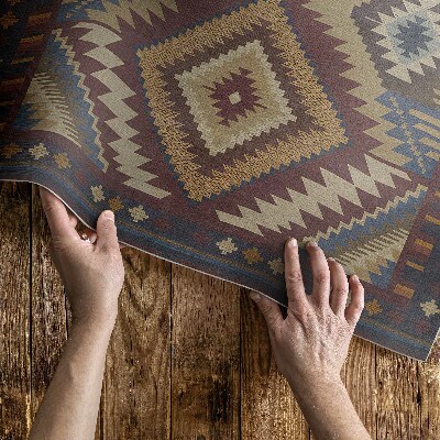 Vinyl carpet Ancient Aztec patterns full of symmetry