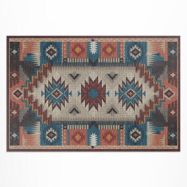 Vinyl carpet Symmetrical compositions in the Aztec spirit