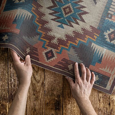 Vinyl carpet Symmetrical compositions in the Aztec spirit