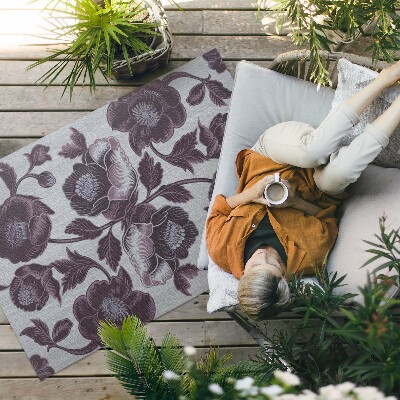 Vinyl carpet Subtle vintage flowers